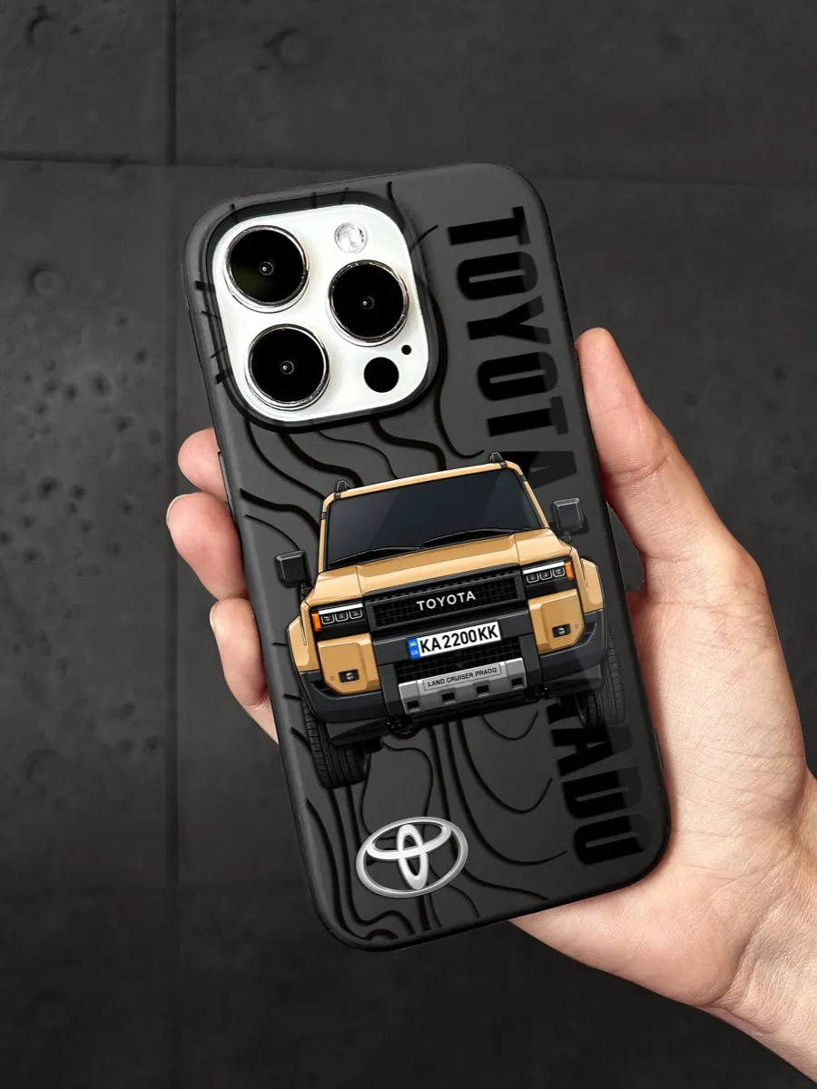 Чохол на iPhone з Toyota Land Cruiser Prado 250 і номером