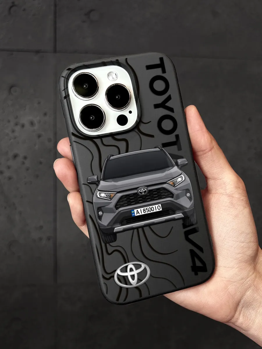 Чохол на iPhone з Toyota RAV4 і номером