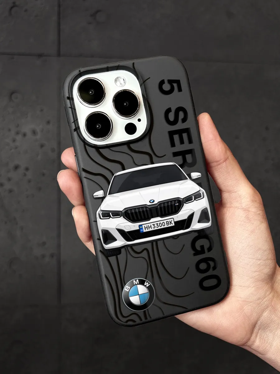 Чохол на iPhone з BMW 5 Series і номером